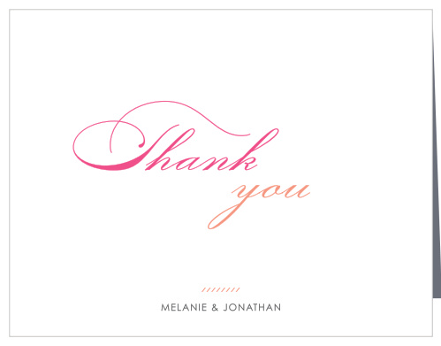 Modern Script Wedding Thank You Cards