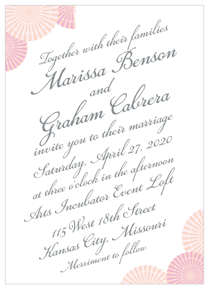 Paper Rosettes Wedding Invitations