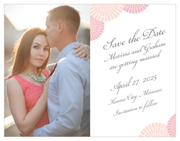 Ensure that your friends and family know when your wedding will be using the Paper Rosettes Save-the-Date Cards.