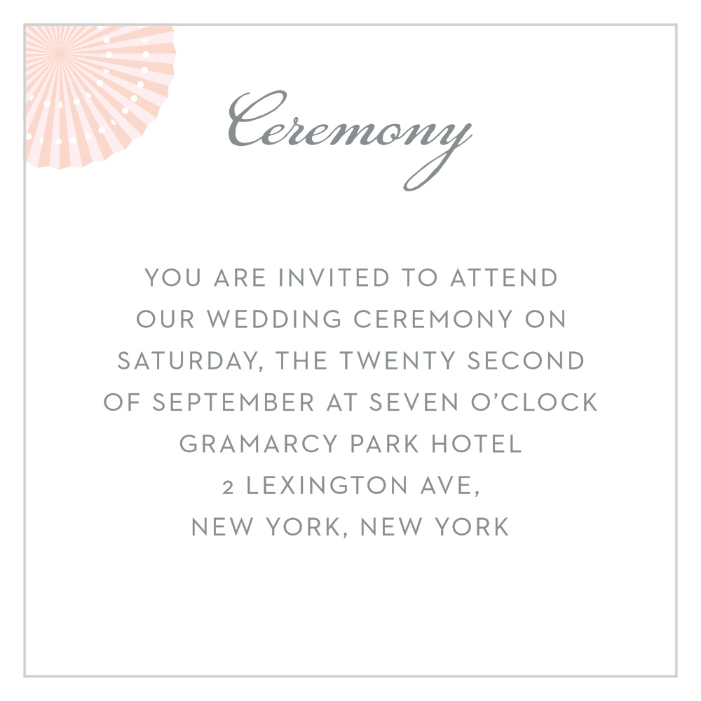 Paper Rosettes Ceremony Cards