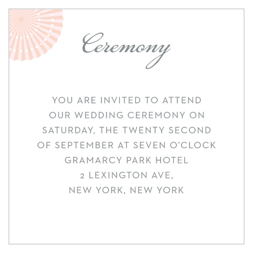 Paper Rosettes Ceremony Cards