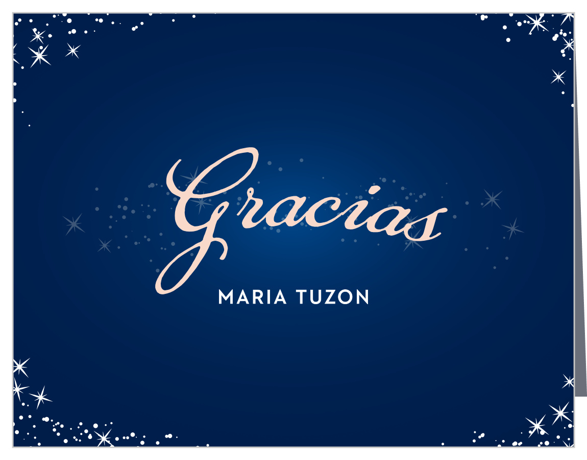 Sparkle Dust Quinceañera Thank You Cards