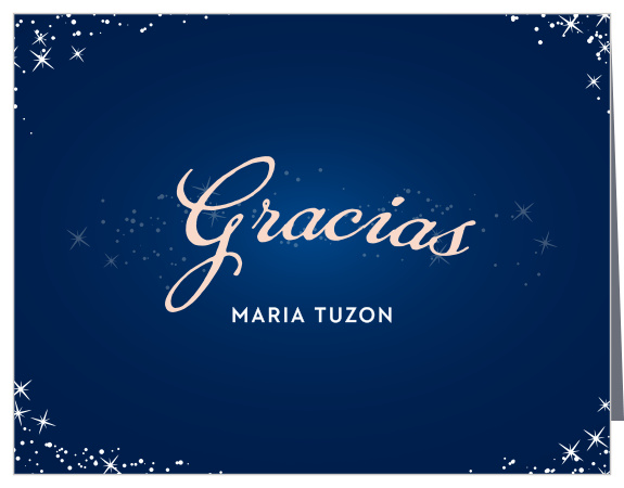 Sparkle Dust Quinceañera Thank You Cards