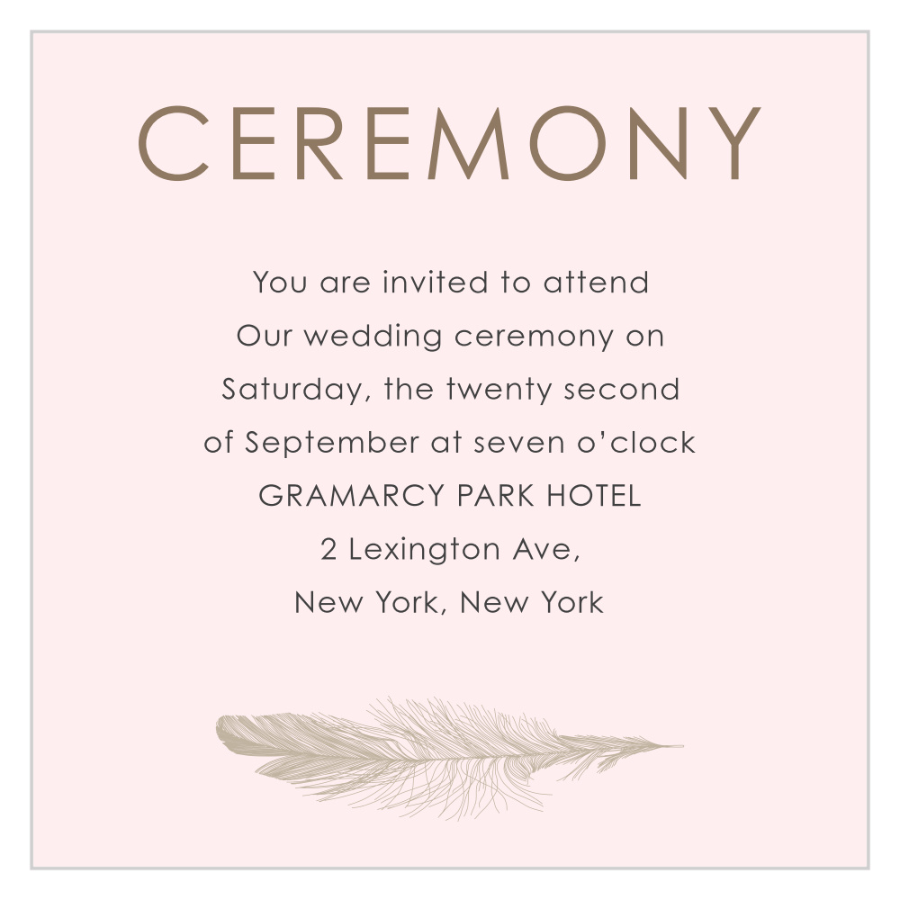 Light As A Feather Ceremony Cards