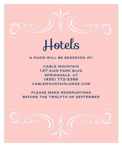 Sweet Elegance Accommodation Cards