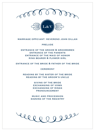 Sweet Elegance Wedding Programs