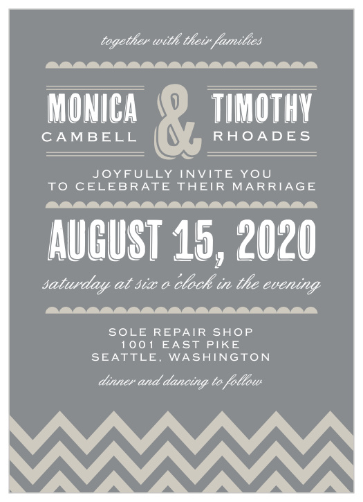 Enjoy the company of your loved ones on your special day when you use Place to Be Wedding Invitations.