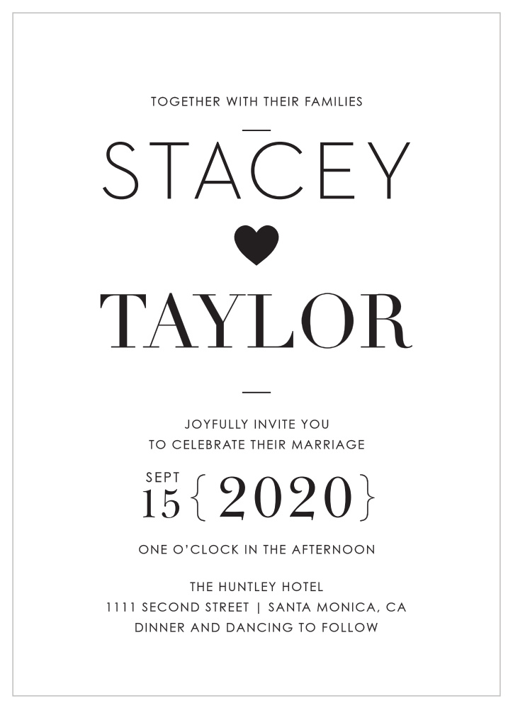 Refined Type Wedding Invitations