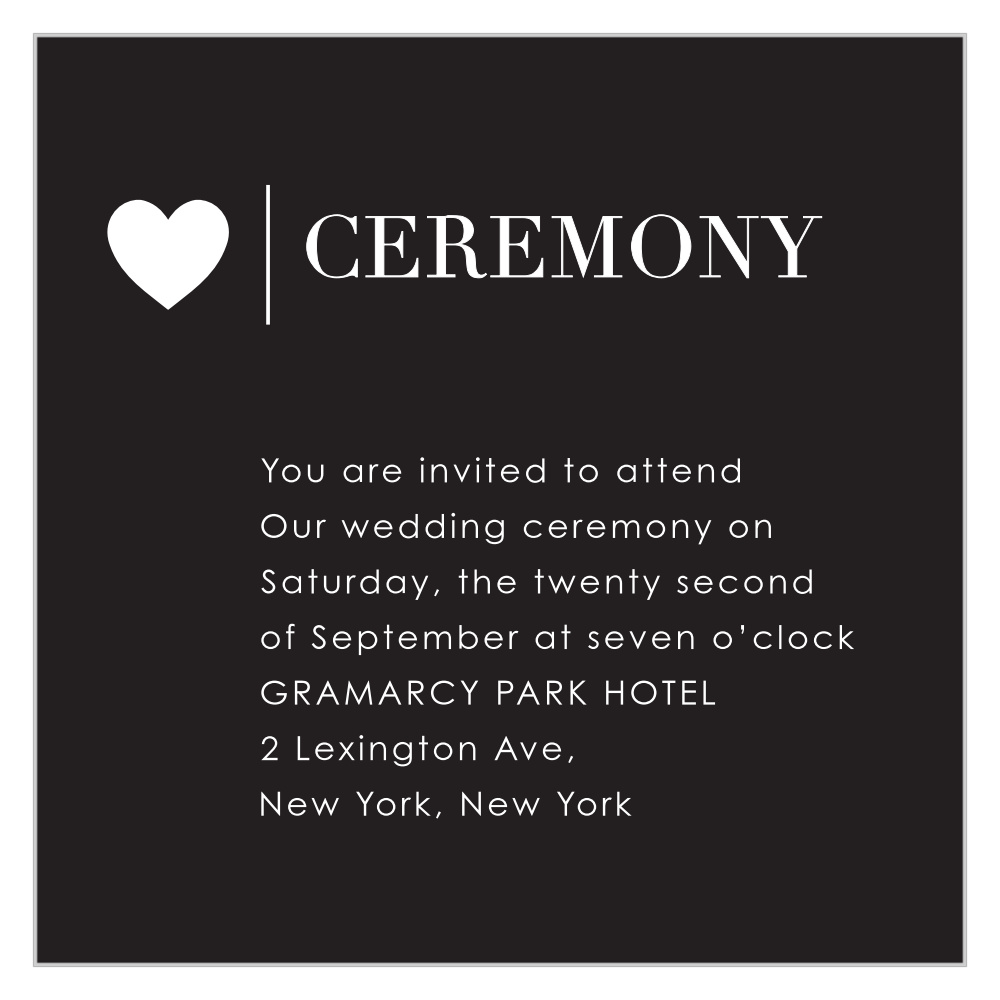 Refined Type Ceremony Cards