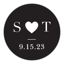 Our Refined Type Wedding Stickers are reminiscent of something that you'd see carved into a tree at a favorite hiking spot.
