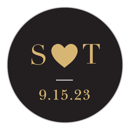 Refined Type Foil Wedding Stickers