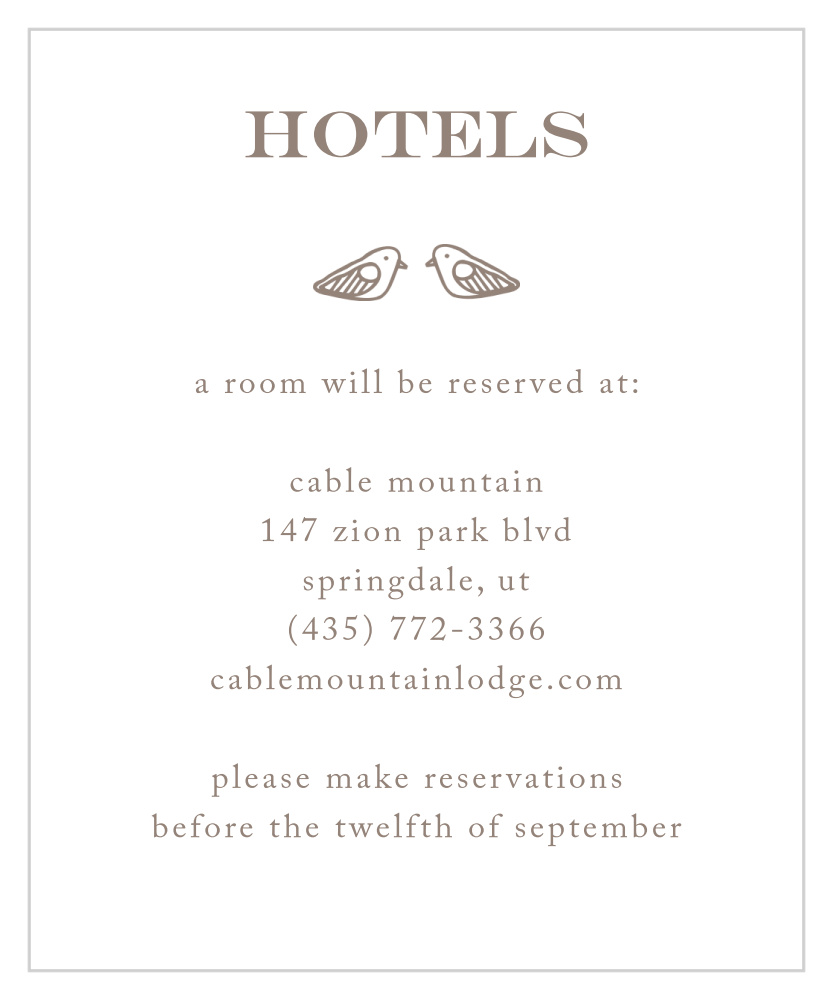 Rustic Barn Accommodation Cards