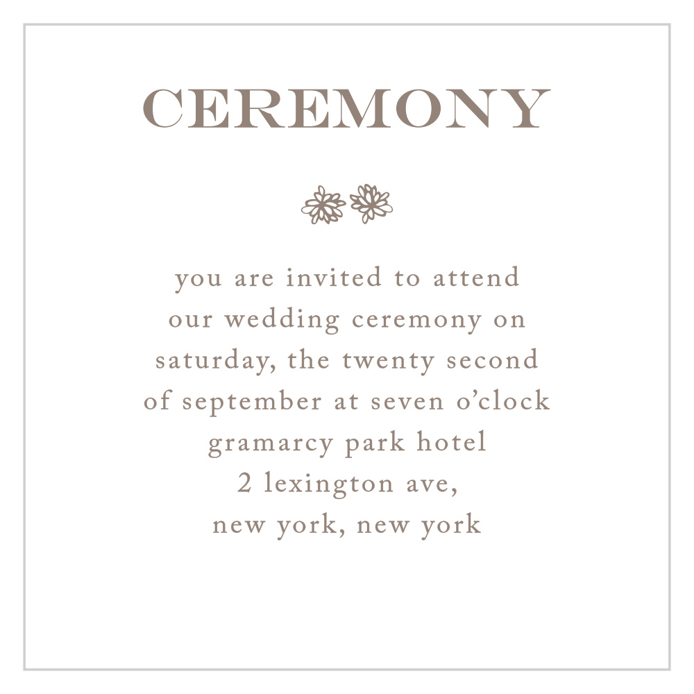 Rustic Barn Ceremony Cards