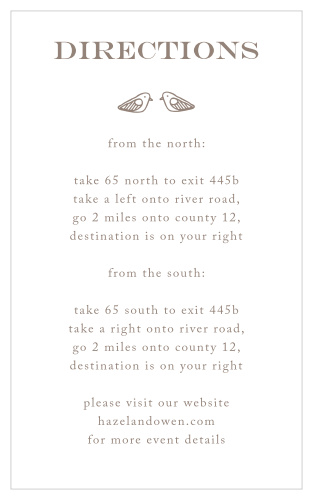 Rustic Barn Direction Cards