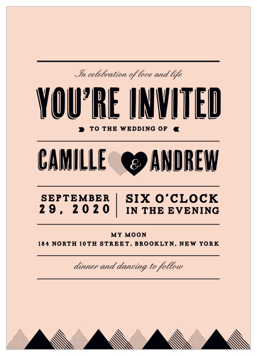 Enjoy the company of your friends and family when you use Rough Diamond Wedding Invitations to invite them.