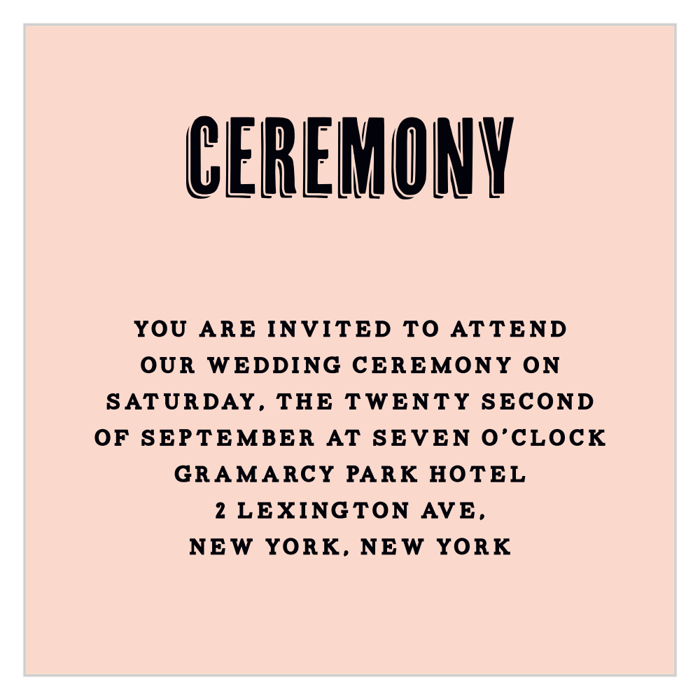 Rough Diamond Ceremony Cards