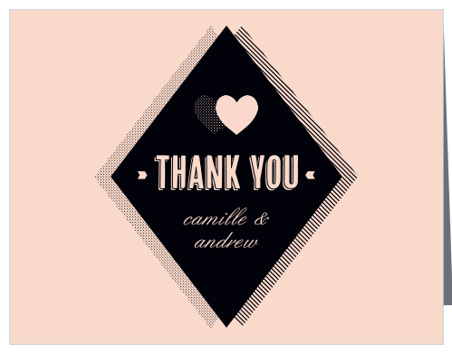 Rough Diamond Wedding Thank You Cards