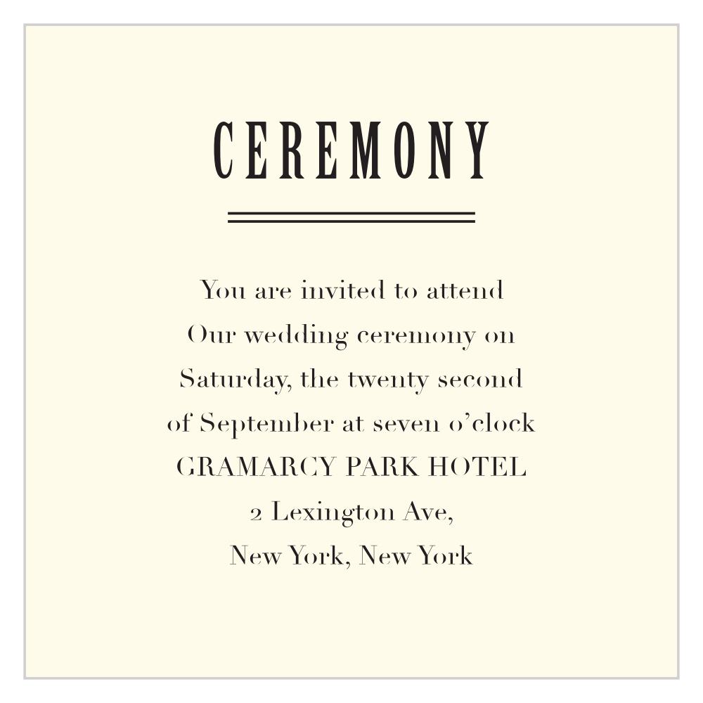 Ex Libris Ceremony Cards