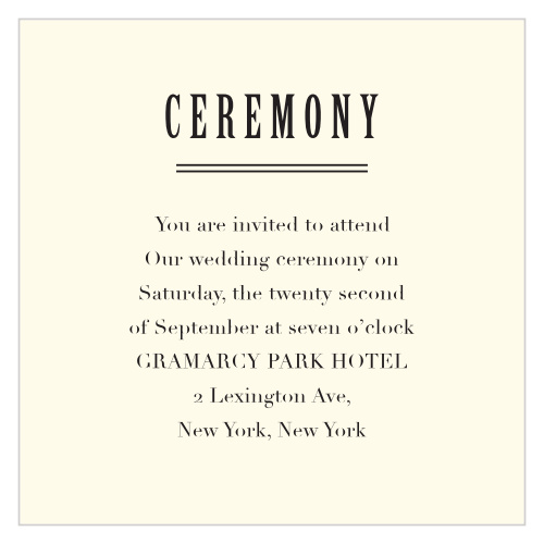Ex Libris Ceremony Cards