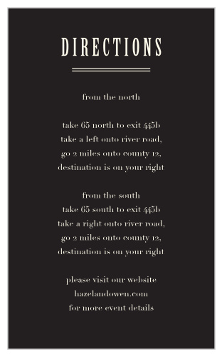 Ex Libris Direction Cards