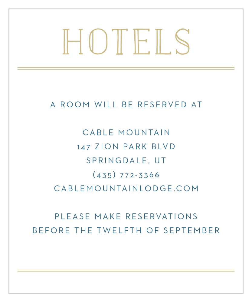 High Seas Accommodation Cards