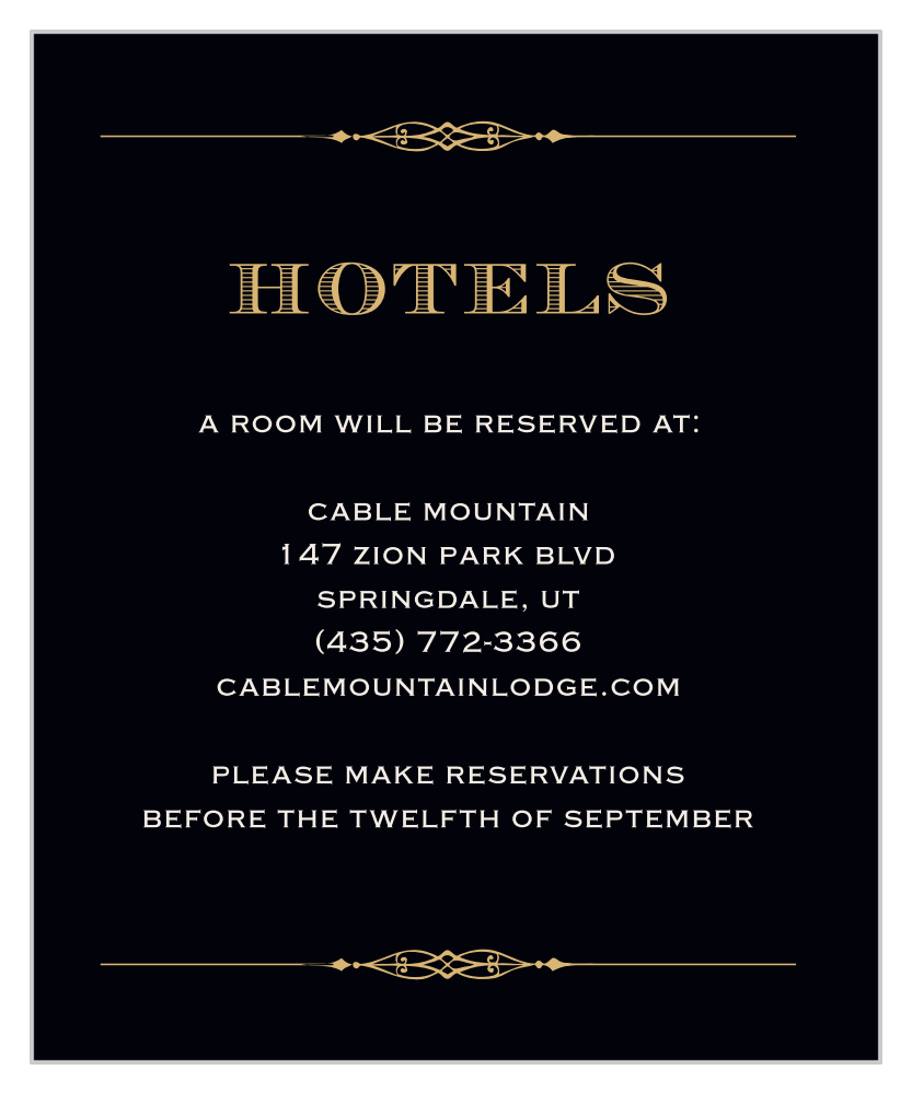 Lovely Vintage Foil Accommodation Cards
