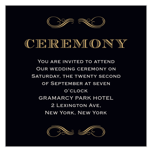 Lovely Vintage Foil Ceremony Cards