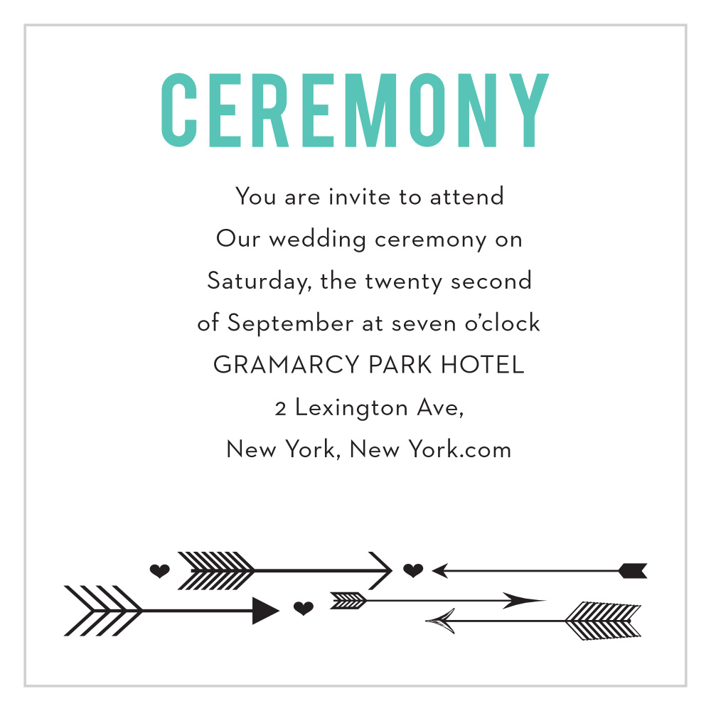 Love Struck Ceremony Cards