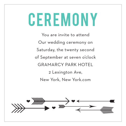 Love Struck Ceremony Cards