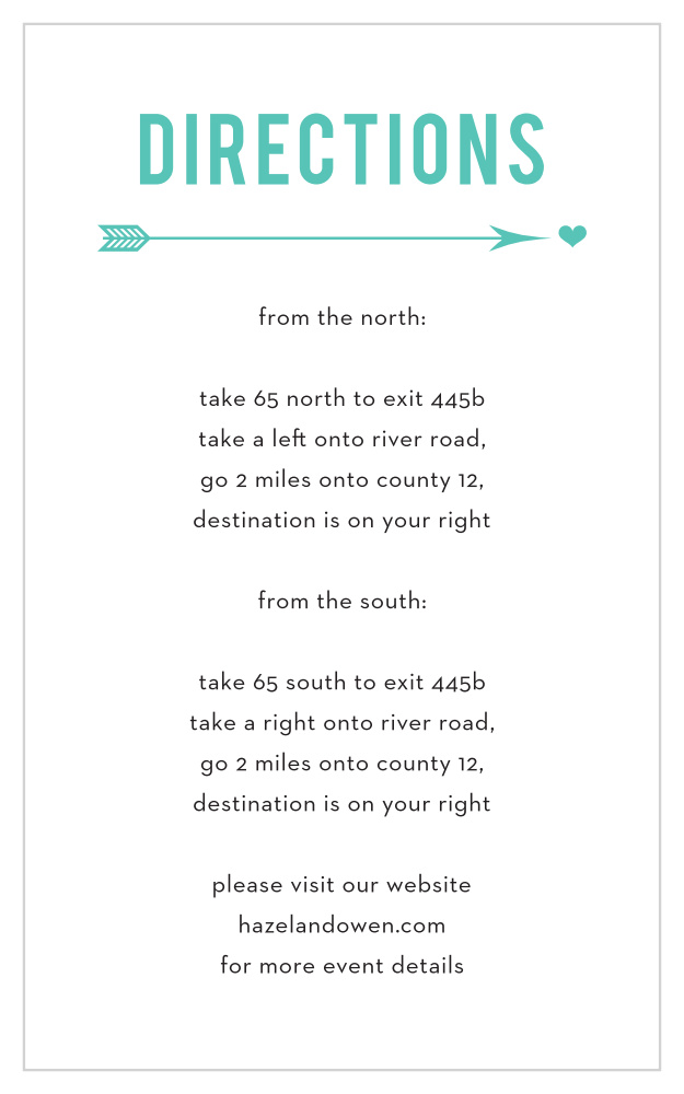 Love Struck Direction Cards