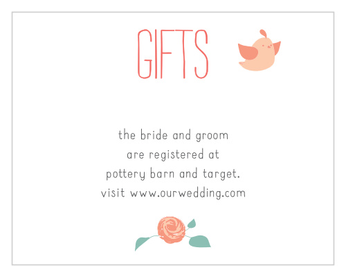 Love Birds Registry Cards