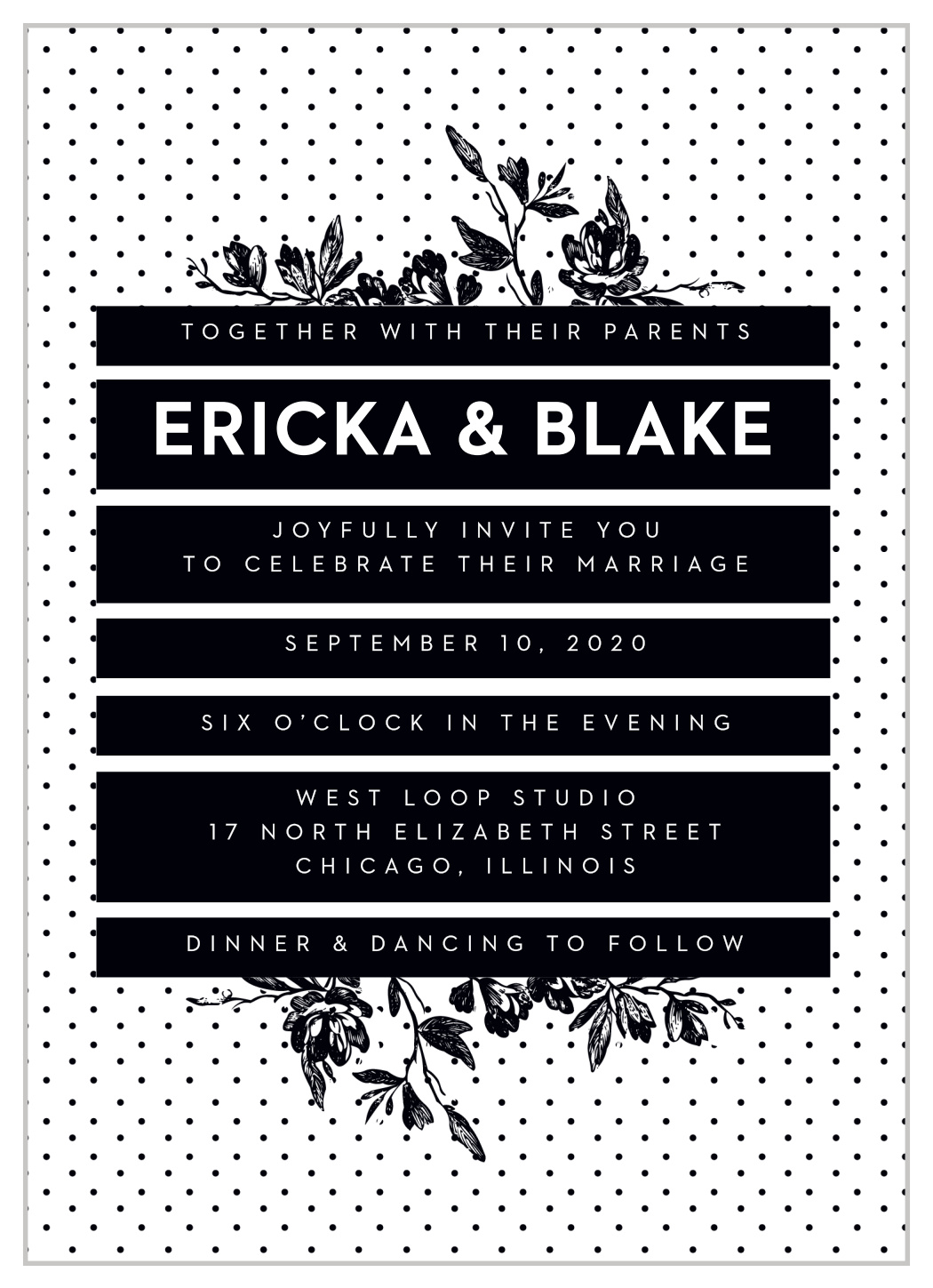 High Contrast Wedding Invitations