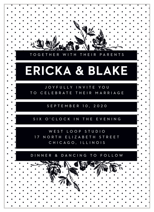 High Contrast Wedding Invitations