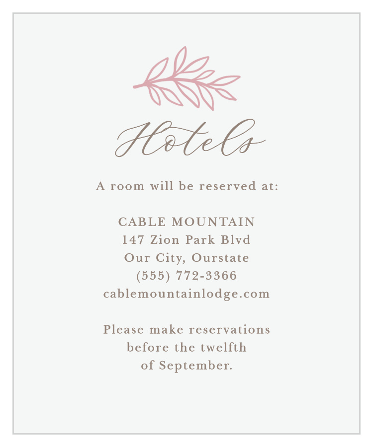 Circled Monogram Accommodation Cards