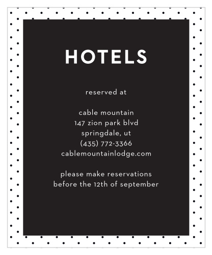 High Contrast Accommodation Cards