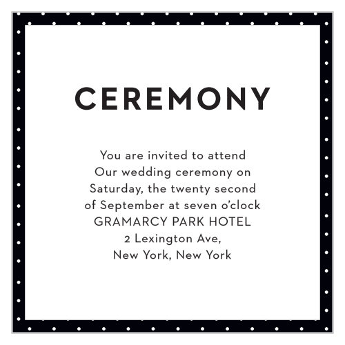 High Contrast Ceremony Cards
