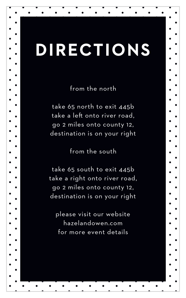 High Contrast Direction Cards