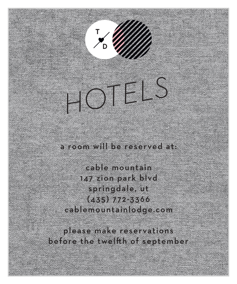Modern Day Love Accommodation Cards