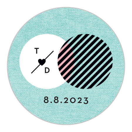 Modern Day Love Wedding Stickers
