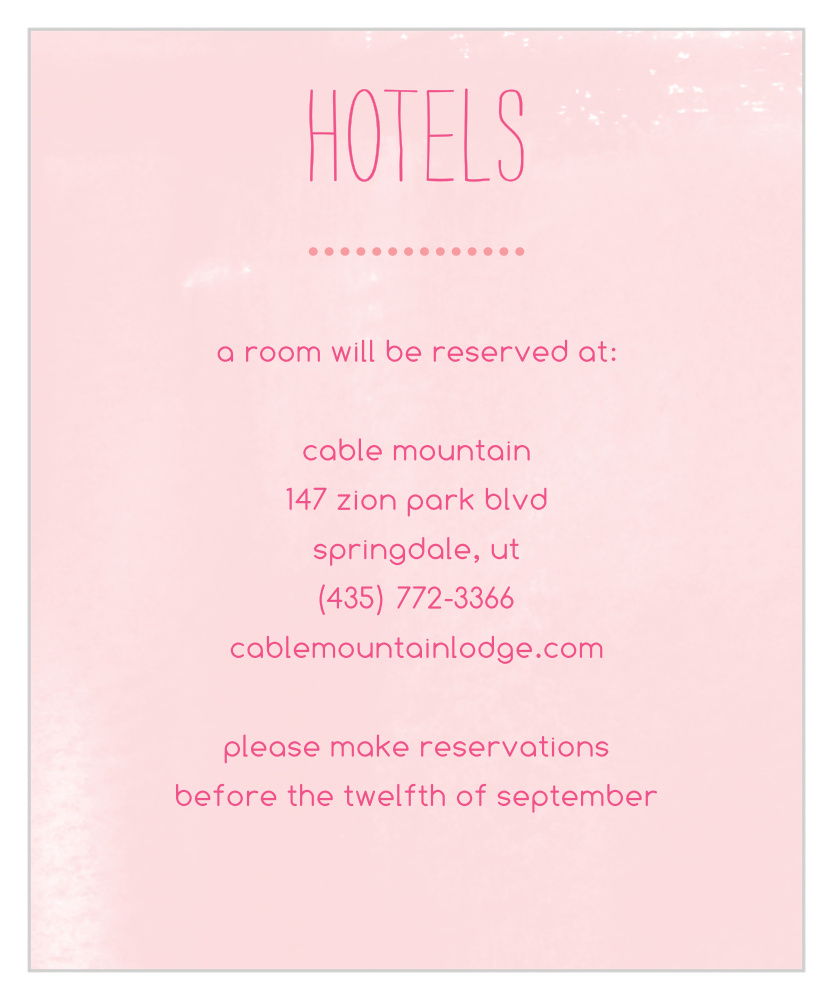 In Bloom Accommodation Cards
