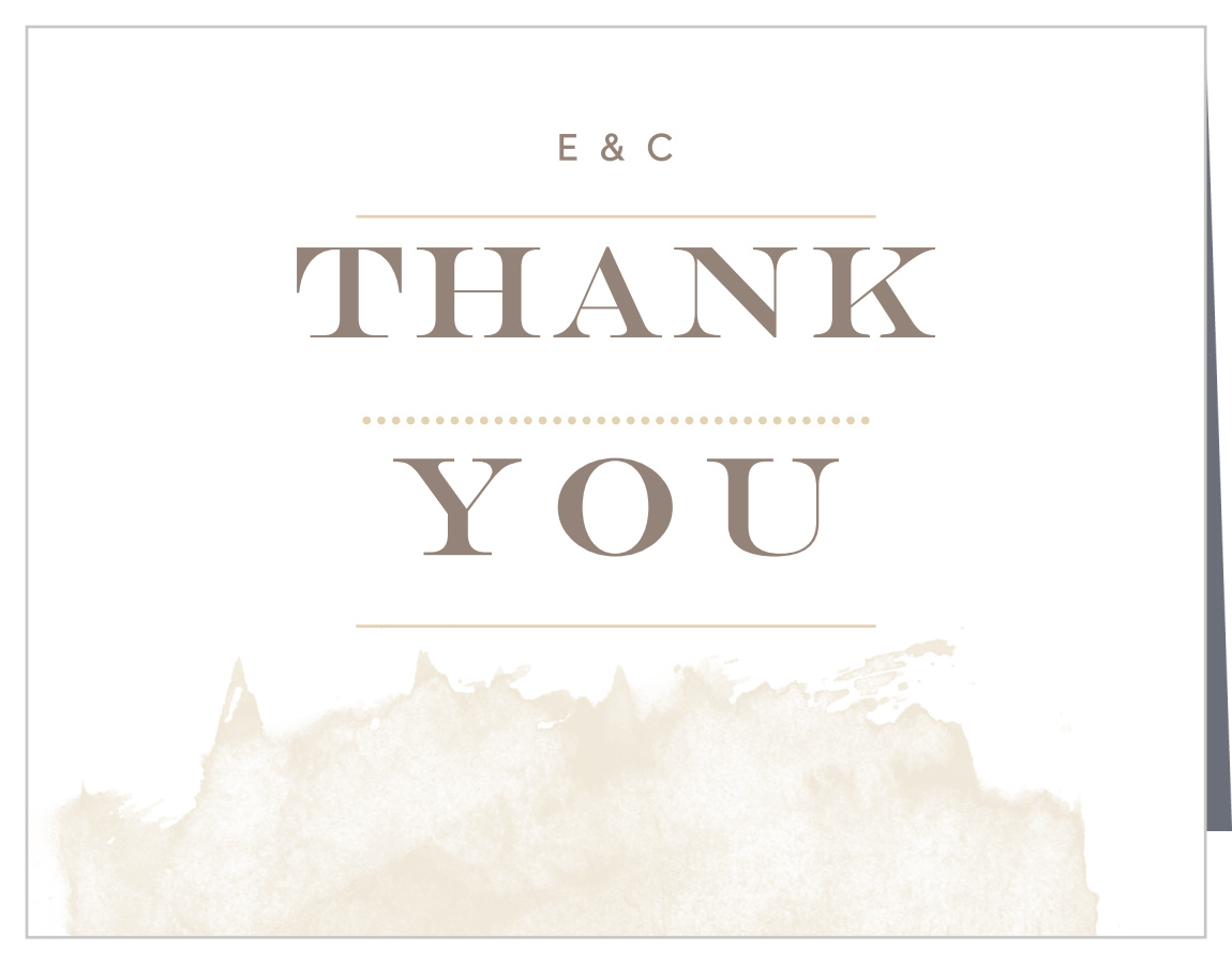 Modern Gold Wedding Thank You Cards