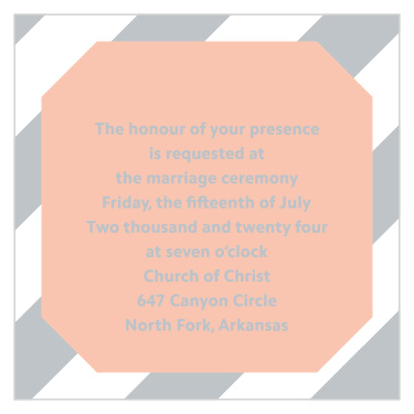 Ribbon & Stripes Ceremony Cards