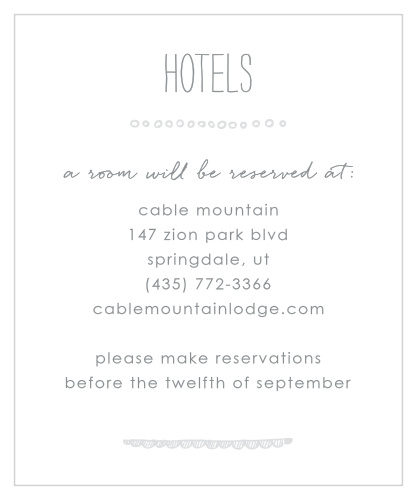 Keep It Simple Accommodation Cards