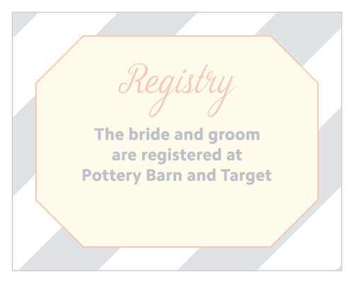Ribbon & Stripes Registry Cards