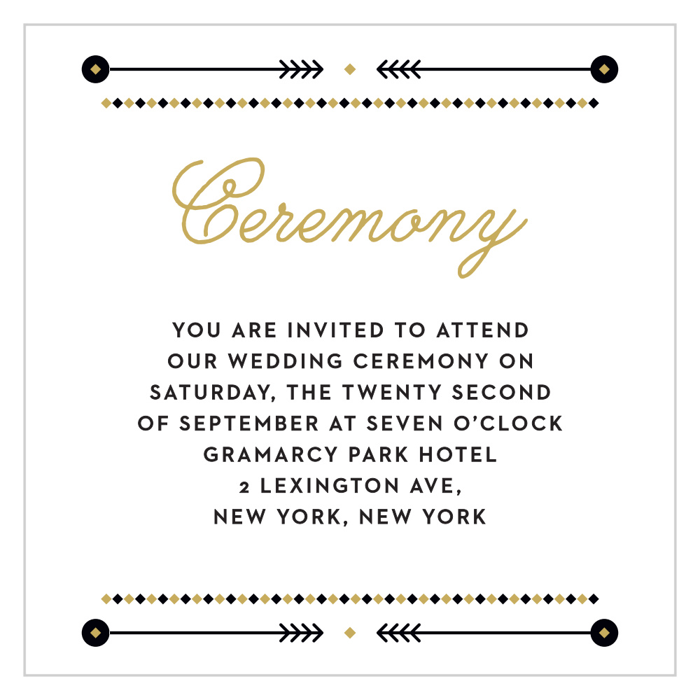 Modern Story Ceremony Cards