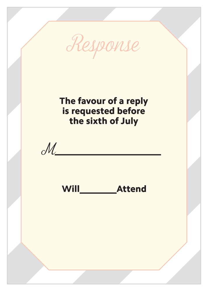 Ribbon & Stripes Response Cards