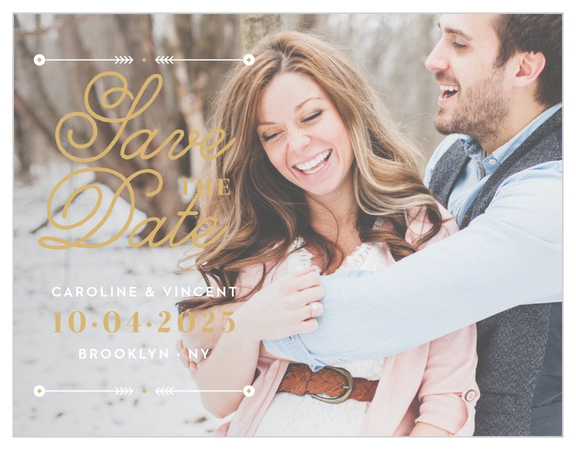 Modern Story Foil Save the Date Magnets