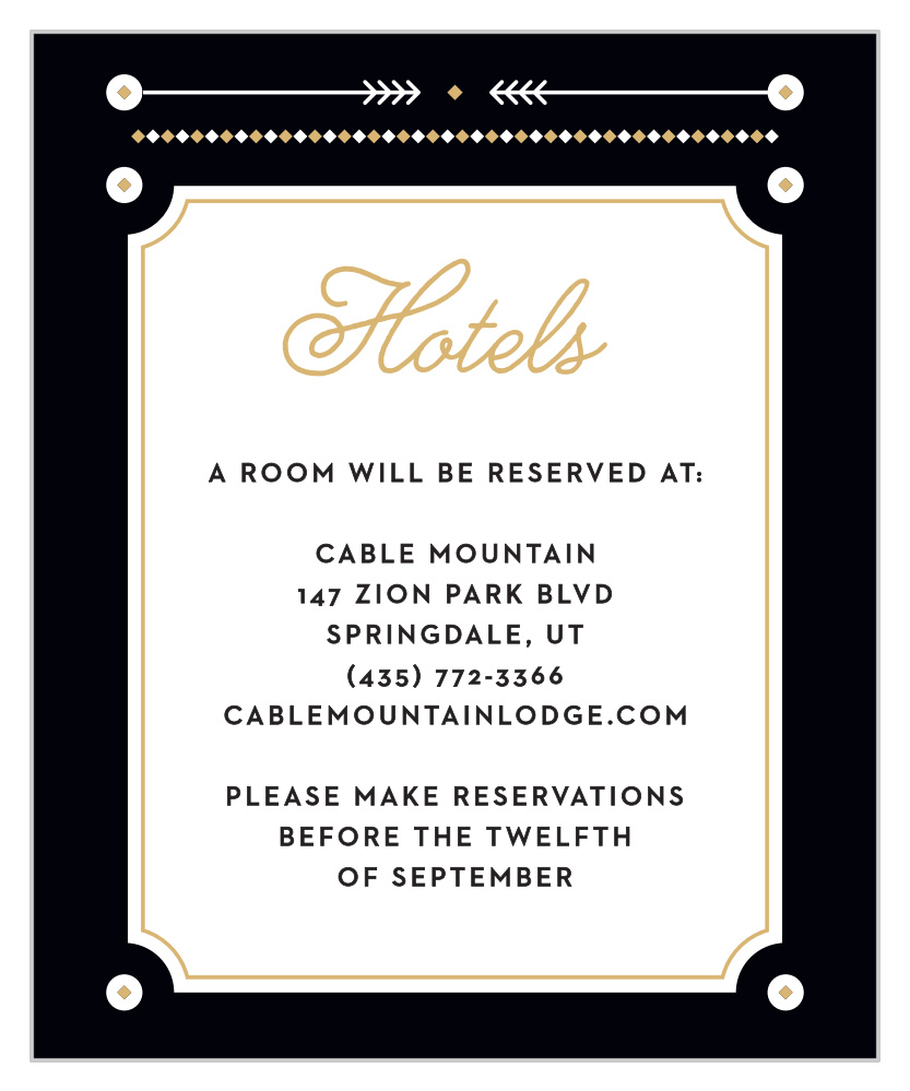 Modern Story Foil Accommodation Cards