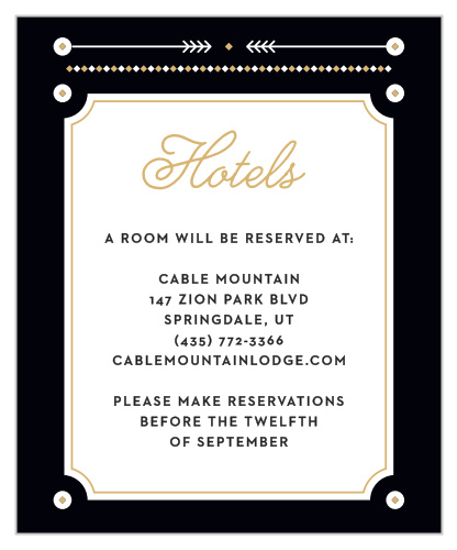 Modern Story Foil Accommodation Cards