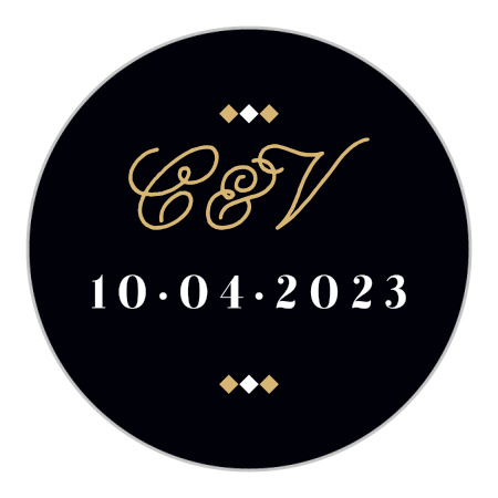 Modern Story Foil Wedding Stickers